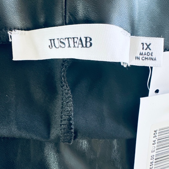 justfab Faux Leather Lace-Up Leggings size 1X new - Picture 7 of 11